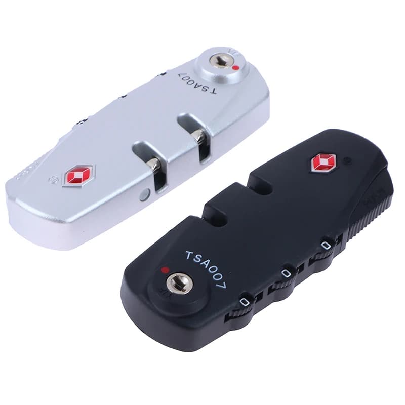 Innovativo strumento di sicurezza per valigia da viaggio bagaglio lucchetto portatile TSA nero lucchetto a combinazione con Password doganale a 3 cifre
