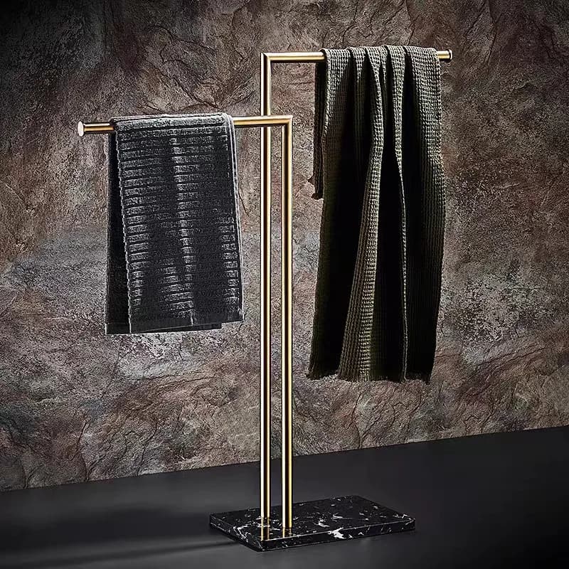 Stainless steel vertical towel bar toilet bathroom vertical towel rack mobile floor storage hanging towel rack