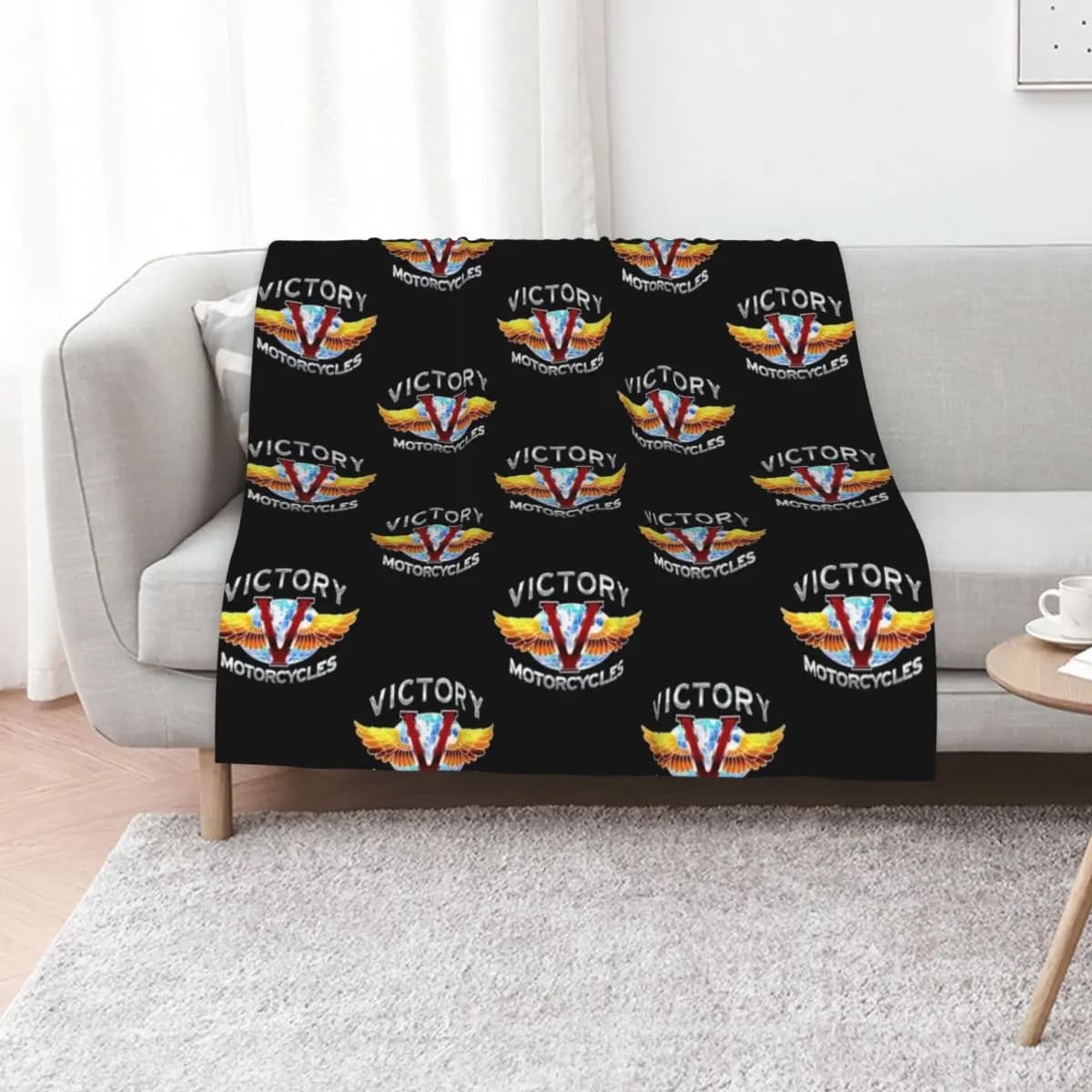 Victory Motorcycles Throw Blanket Hairy Personalized Gift Sleeping Bag decorative Weighted Summer Beddings Blankets