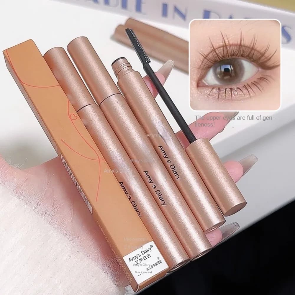 Mascara Nero Impermeabile Allungante e Volumizzante, Estensione Ciglia, Incurvante Naturale, Mascara Liquido in Fibra