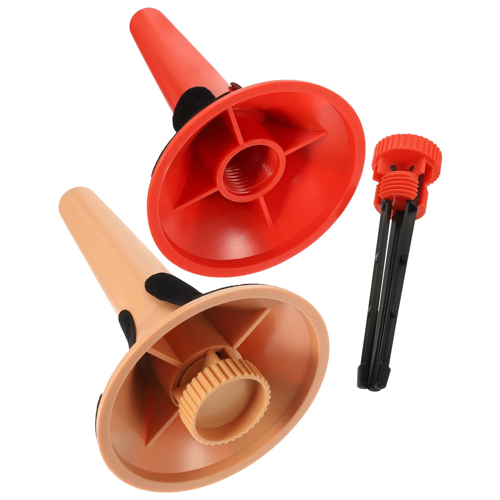 Foldable Trumpet Stand Tripod Design Detachable Metal Legs Plastic Body with Soft Fabric Pads for Safe Storage of Trumpet Cornet