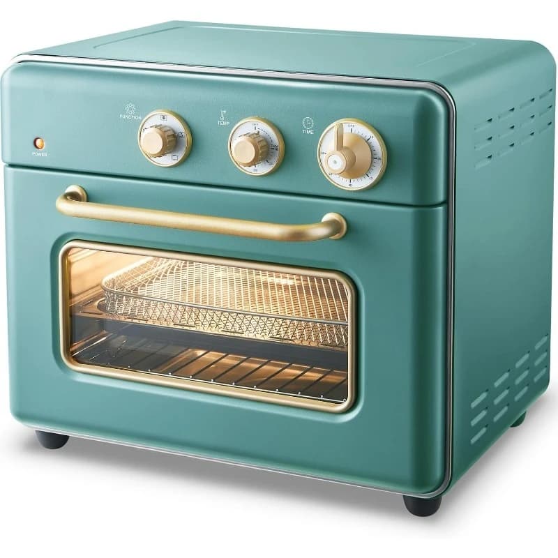 [21 QT and 6-in-1] Toaster and air fryer oven, Compact countertop toaster ovens with 5 slices 1500 W Toas quick heat air cooler