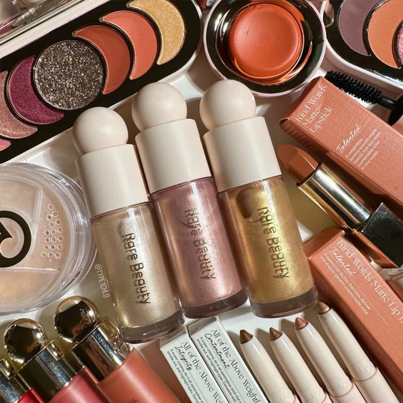 Rare Beauty Highlighter Liquid Transferproof Easy To Apply Powder Foundation Water-resistant Powder Blush Long Lasting Cosmetics