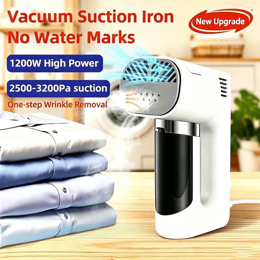 New Handheld Vacuum Garment Steamer Powerful Suction Steam Clothes Iron Fast Heating Fabric Ironing Machine for Home Travel Use