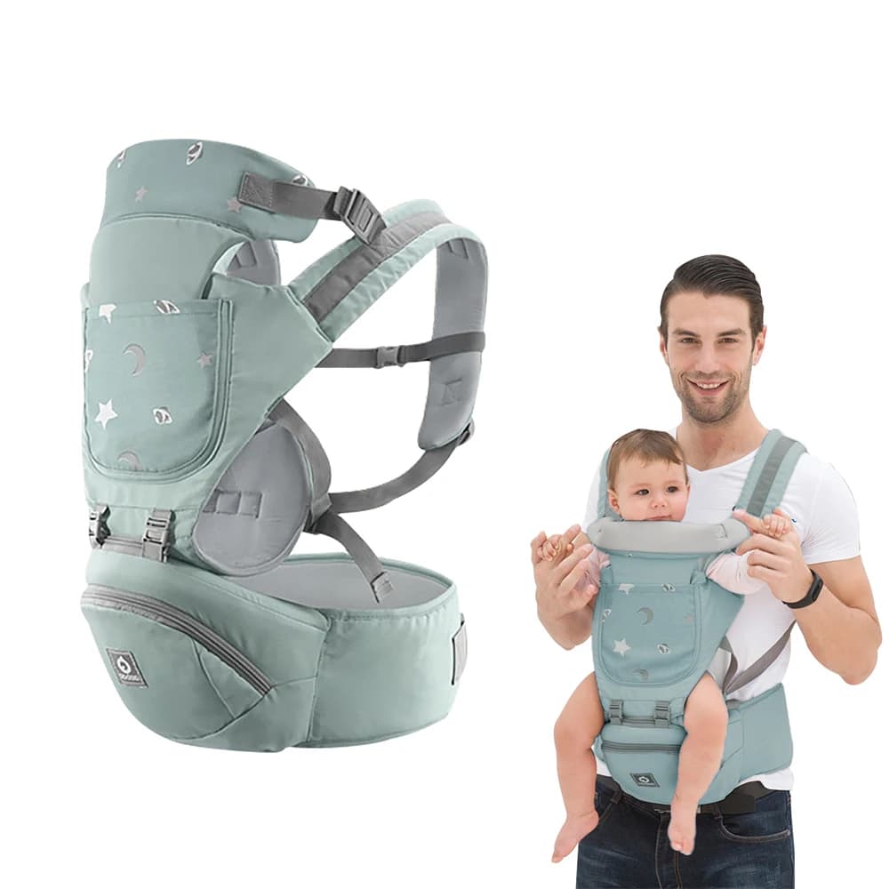 Marsupio ergonomico con seggiolino per l'anca staccabile marsupio multifunzionale da neonato a bambino imbracatura per il trasporto di neonati