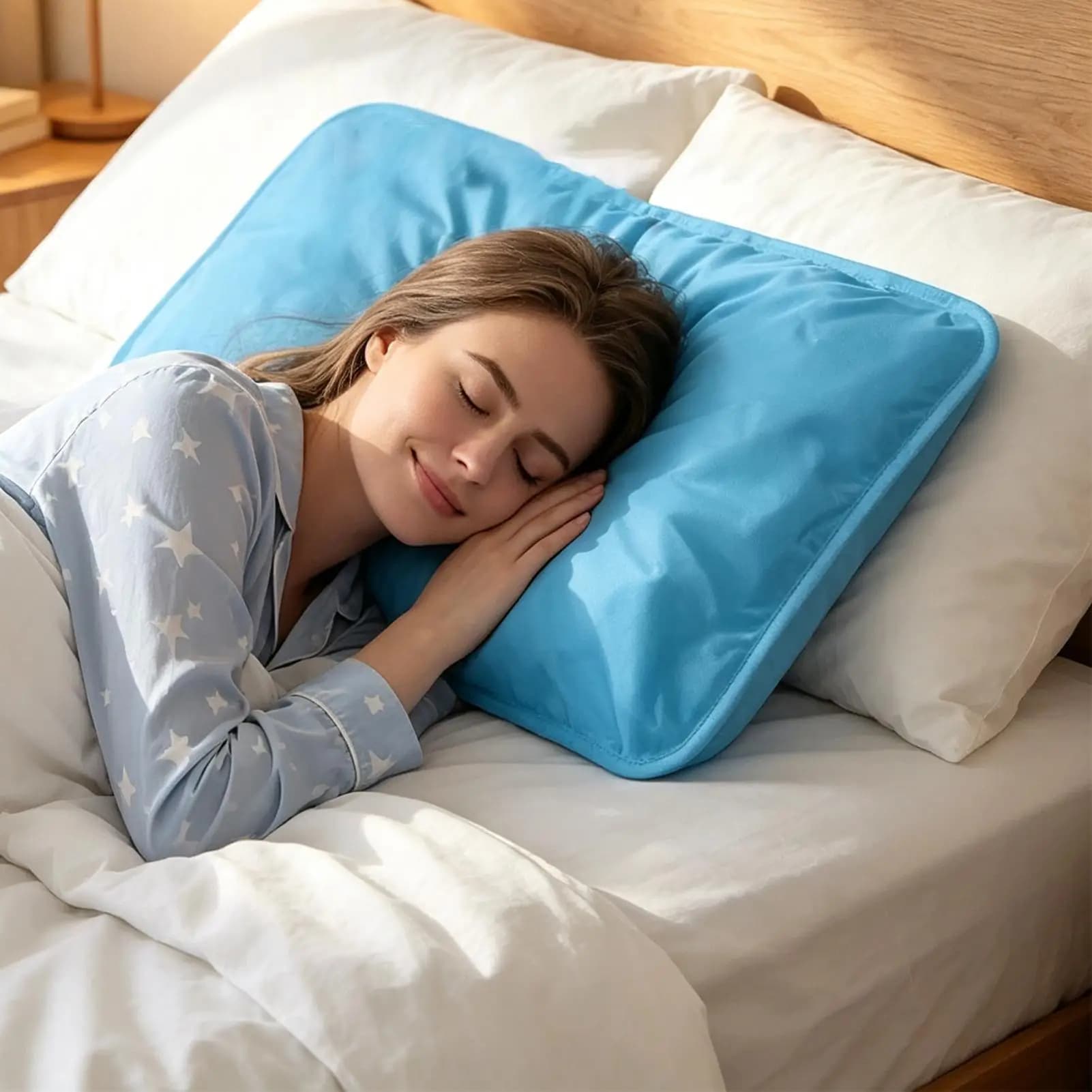 Ice Pillow Reusable Breathable Long Lasting Cooling Mat Cushion Portable for Women Men Home Office Apartment Dormitory Car