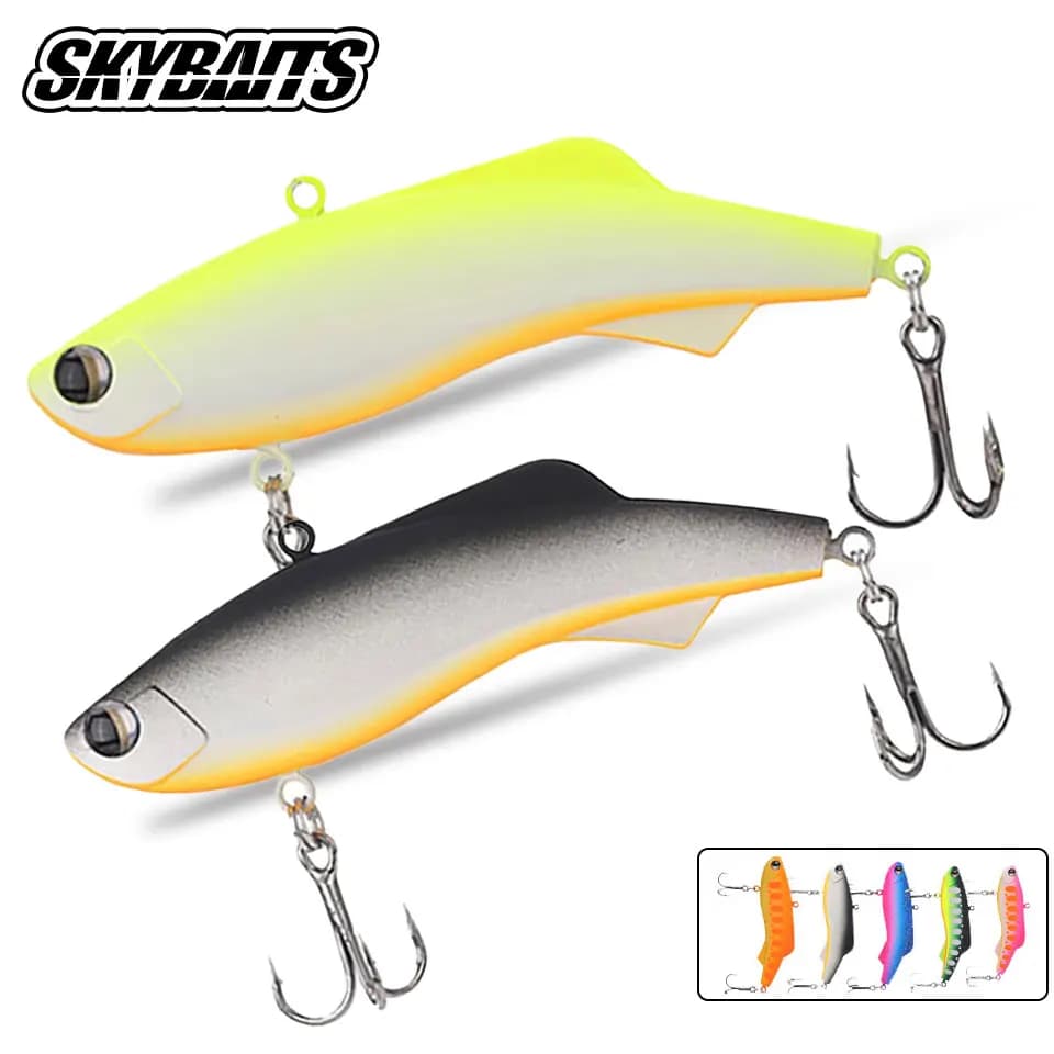 SKYBAITS 16g 23g 30g VIB Esche da Pesca SL Vibra Spinning Esche in Silicone Rattin per Pesca Invernale Esche per Luccio, Lucioperca, Persico