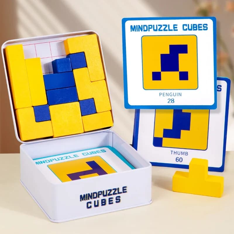 Giocattoli educativi per blocchi di legno per bambini per il gioco da tavolo per l'apprendimento pratico e stimolante la mente a base di forma