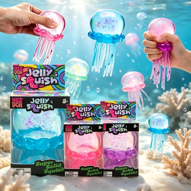 Crystal Jellyfish Squeeze TPR Soft Rubber Squeeze Slow Rebound Decompression Toy Children Decompression Squeeze Blind Box