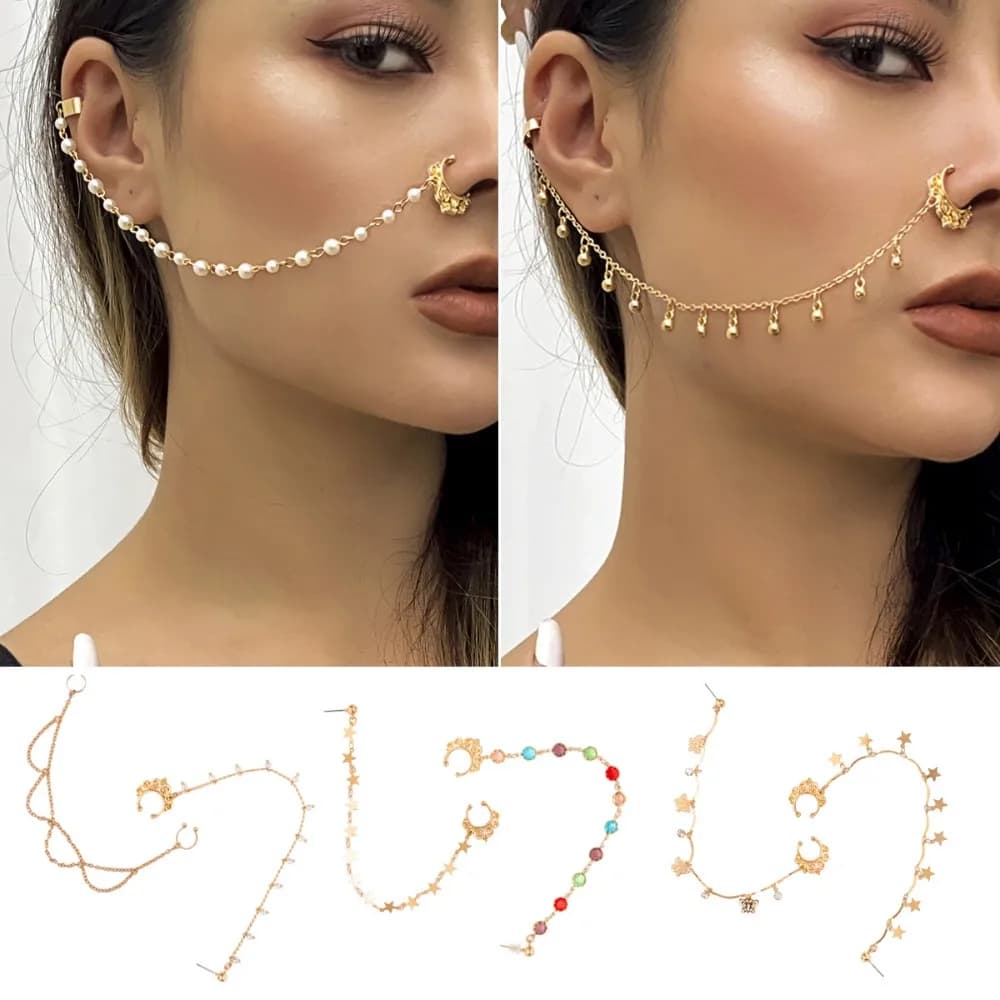 Nuovi Orecchini alla Moda con Piercing, Gioielli Punk dal Design Originale, Clip per Naso Dolce e Distintivo