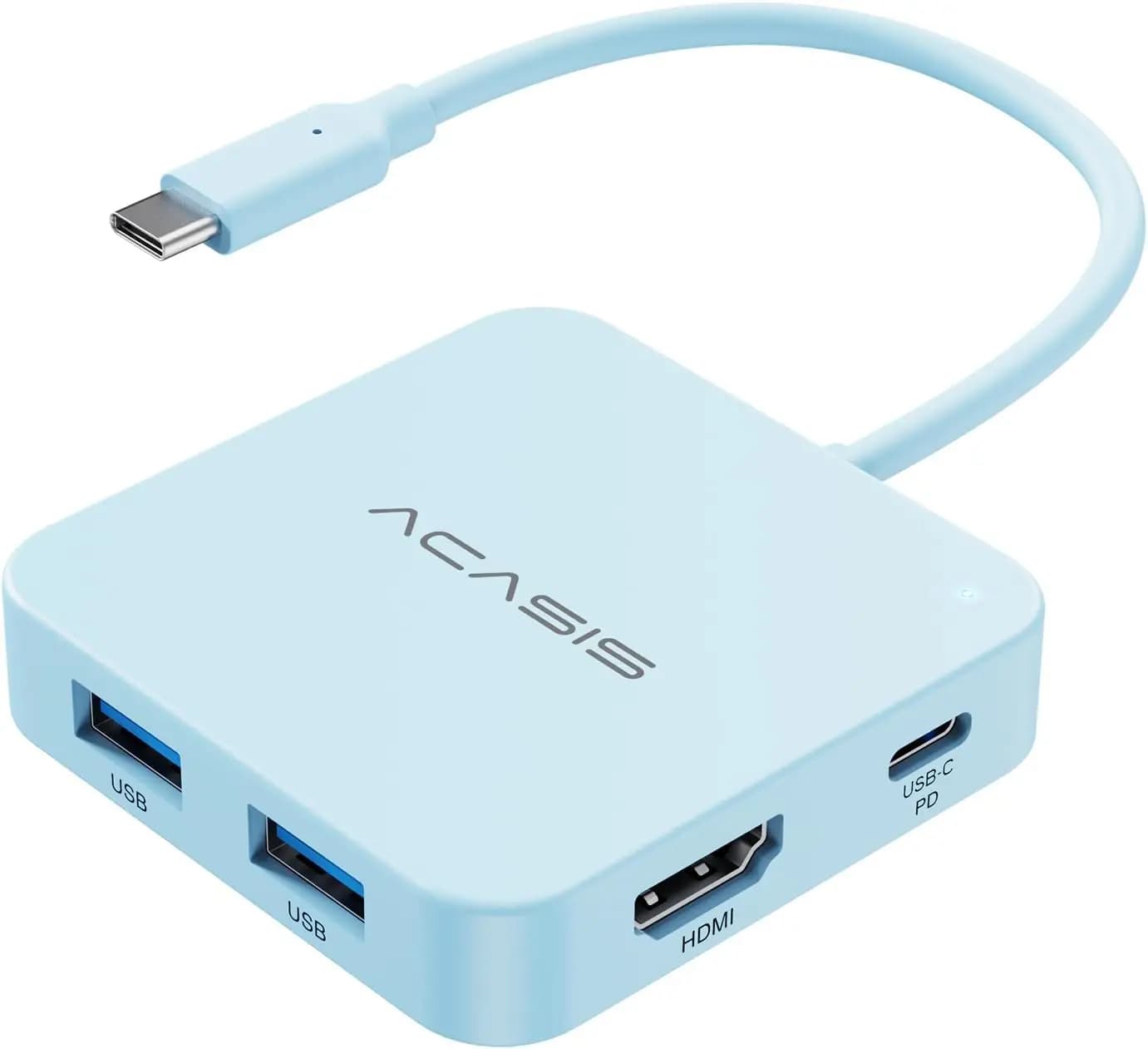 Hub USB C 6-in-1: HDMI 4K@60Hz, PD 100W, 3 USB-A e 1 USB-C 10Gbps, per MacBook, Dell, Lenovo, Surface, iPad Pro