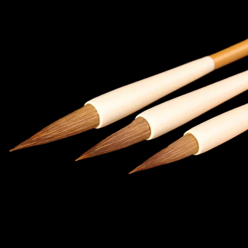 Regular Script Weasel Hair Calligraphy Brush Set Soft Woolen Hair Chinese Brush Chinese Painting Brush Pen Beginners Art Supply