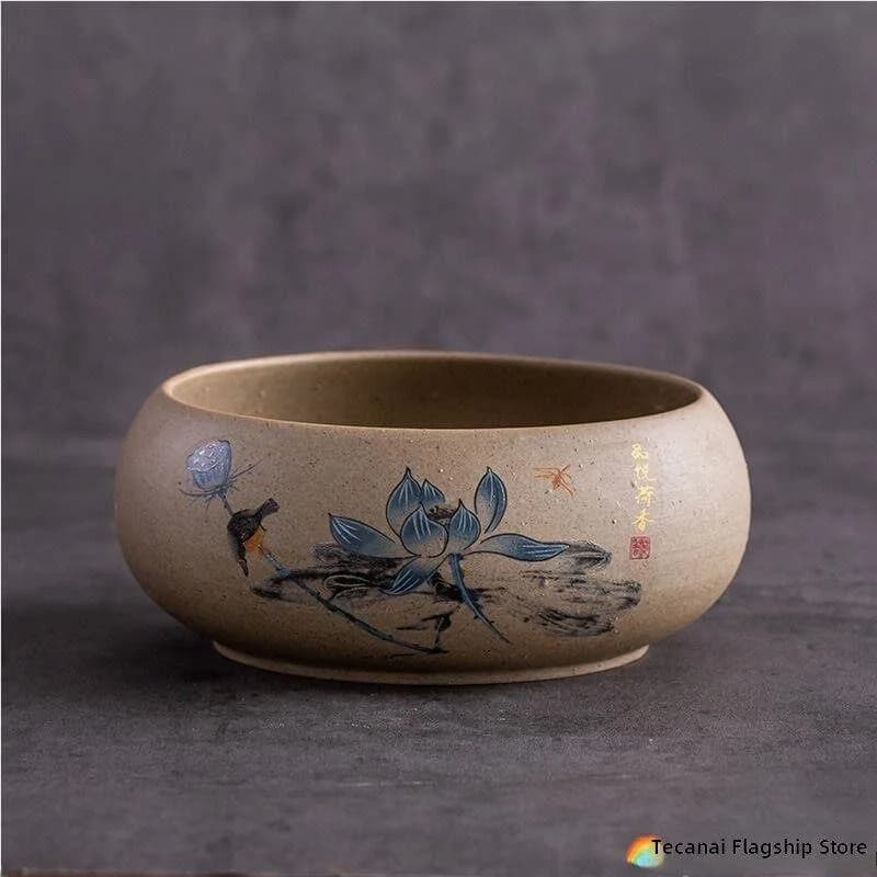 Ceramic Desktop Trash Can Tabletop Waste Basket for Home Dining Table Snack Fruit Bowl Trash Box Basin Tea Table