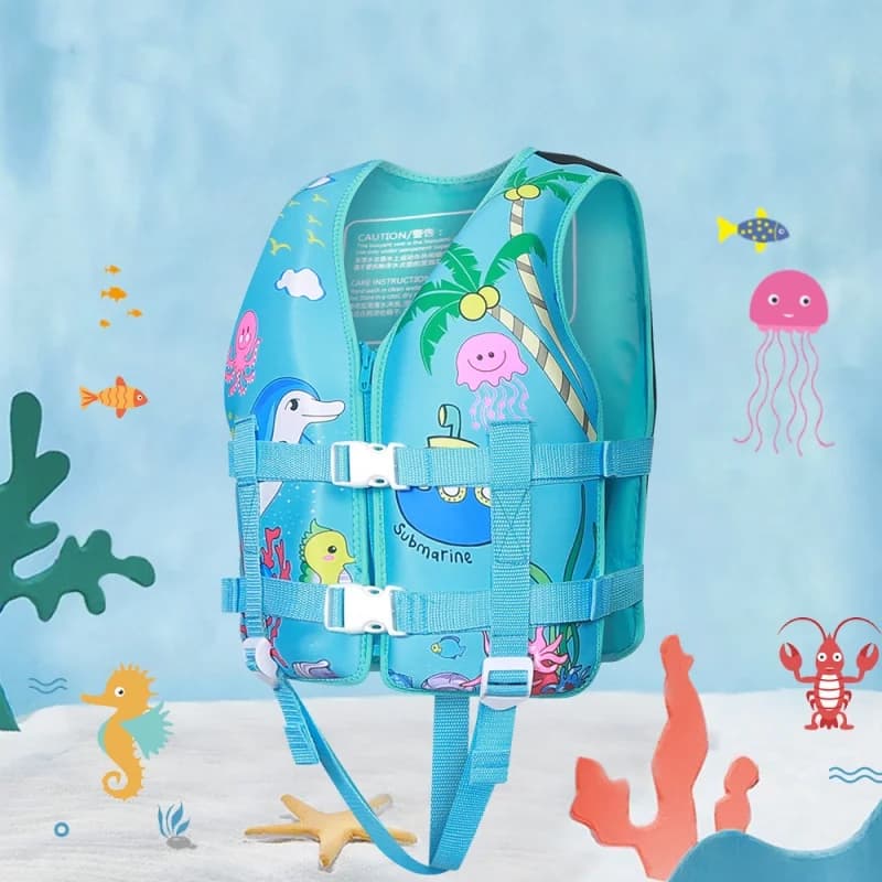 Giubbotto di Salvataggio per Bambini in Neoprene, Gilet Galleggiante per Nuoto, Spiaggia, Nautica, Surf e Sport Acquatici