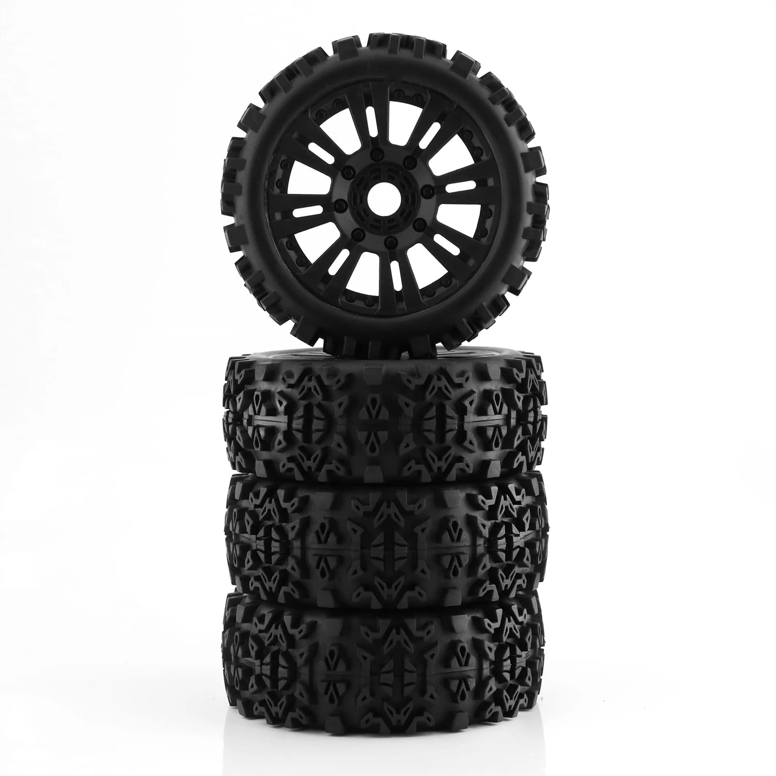 Pneumatici per buggy RC in scala 1/8 Ruote e pneumatici RC esagonali da 17 mm 17 mm esagonali per Arrma Typhon 6S 3S Talion 6S, Team Losi 8IGHT, HPI 4 pezzi