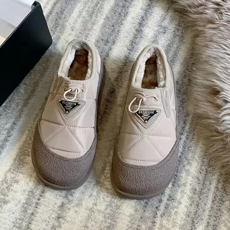 Women's Warm Winter Funny Shoes Snow Moccasins for Women's Trends Comfortable Low Boots Outdoor casual trekking boots
