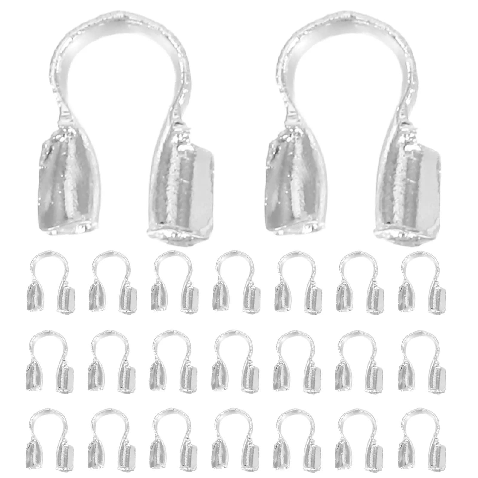 400 Pezzi di Protezioni a U in Rame per Fili, Accessori per la Creazione di Gioielli, Protezioni per Fili per Collane, Bracciali, Orecchini, Fai da Te e Artigianato
