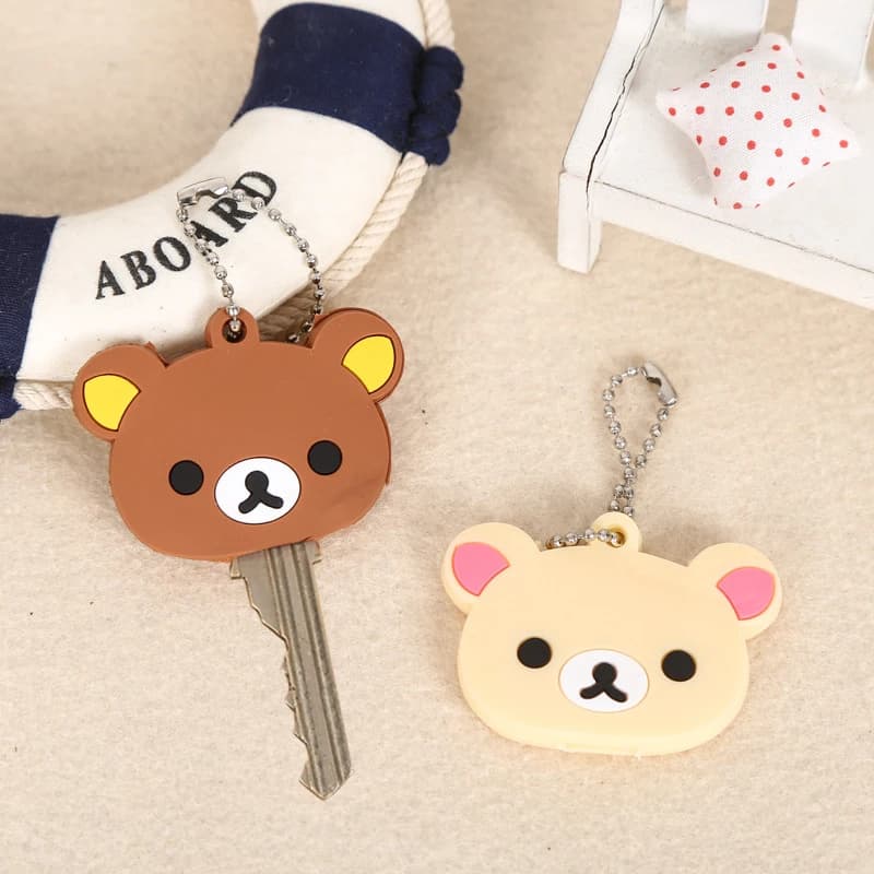 Portachiavi Protettivi Rilakkuma: Nuove Custodie in PVC Anime Relax Bear, Ciondoli per Zaini e Borse, Regalo di Tendenza