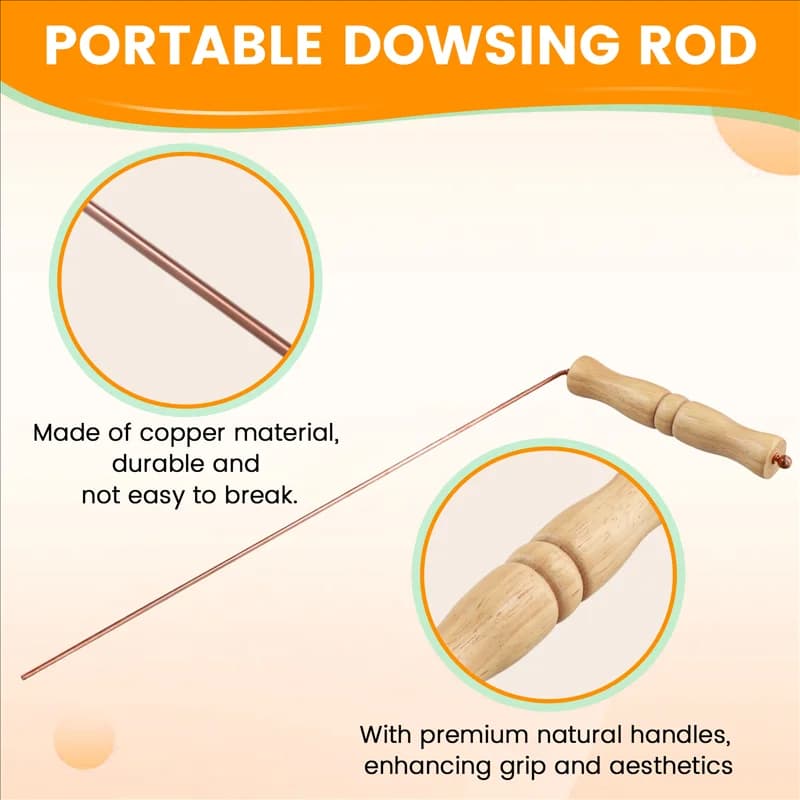 ZIZI copper rabdomanzia wand kit for divination tool - Natural wood manics Sawsticks