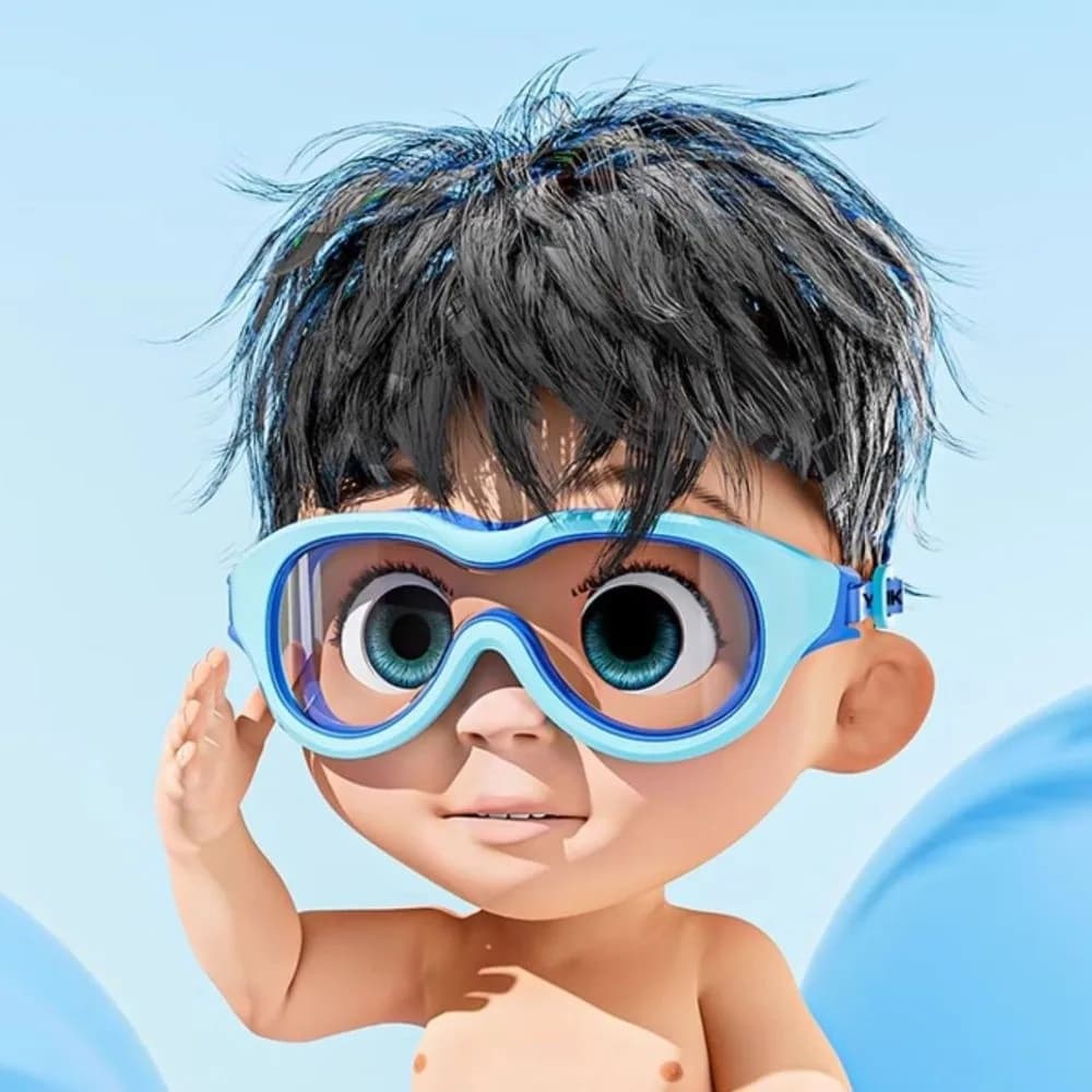 Swimwear for children with large frame Anti-snatching with ear plugs Swimwear Glass sub-chambers for PC with wide view Set for boys and girls