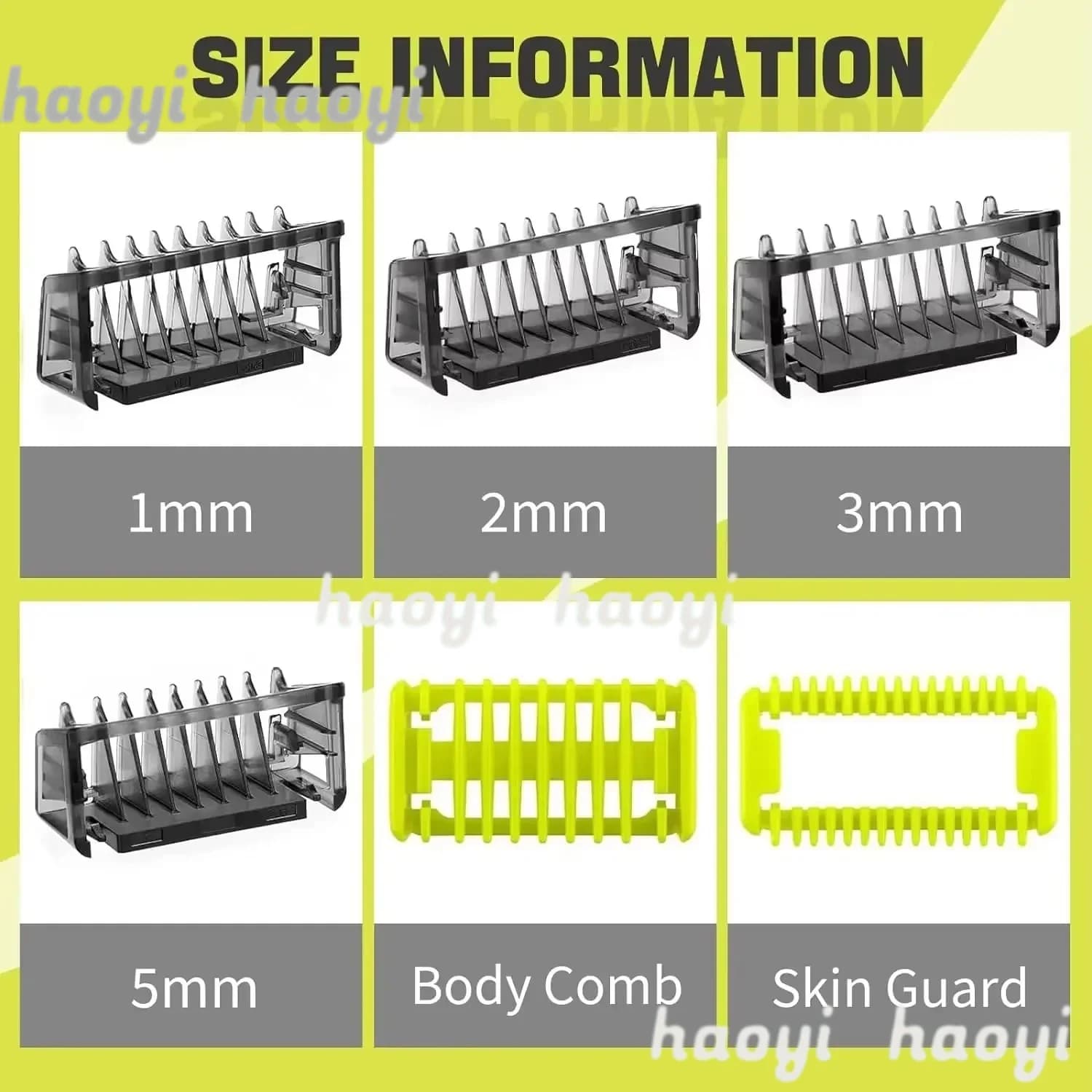 Guide Comb Guards Fit for QP2520, QP2530, QP2620, QP2630, QP6510, QP6520 Face Hair Clippers Beard Trimmer Shaver