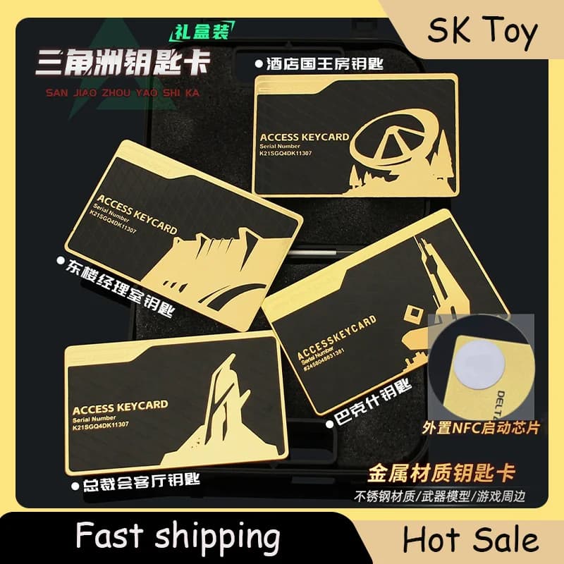 Carte metalliche Delta Force Chiave della carta della stanza presidenziale Chiave Baksh Opzionale NFC Boot Chip Gioco Periferico Pop Card Regali giocattolo