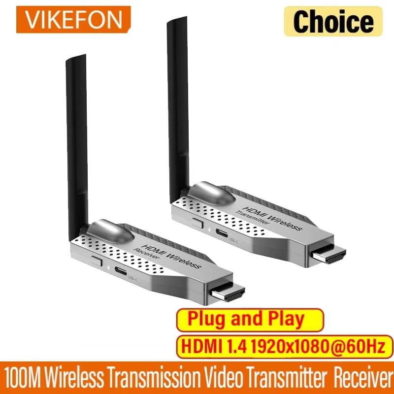 1080P 100M Wireless HDMI-Compatibile Video Trasmettitore Audio Ricevitore Extender Display Adattatore Dongle Per TV Monitor Proiettore
