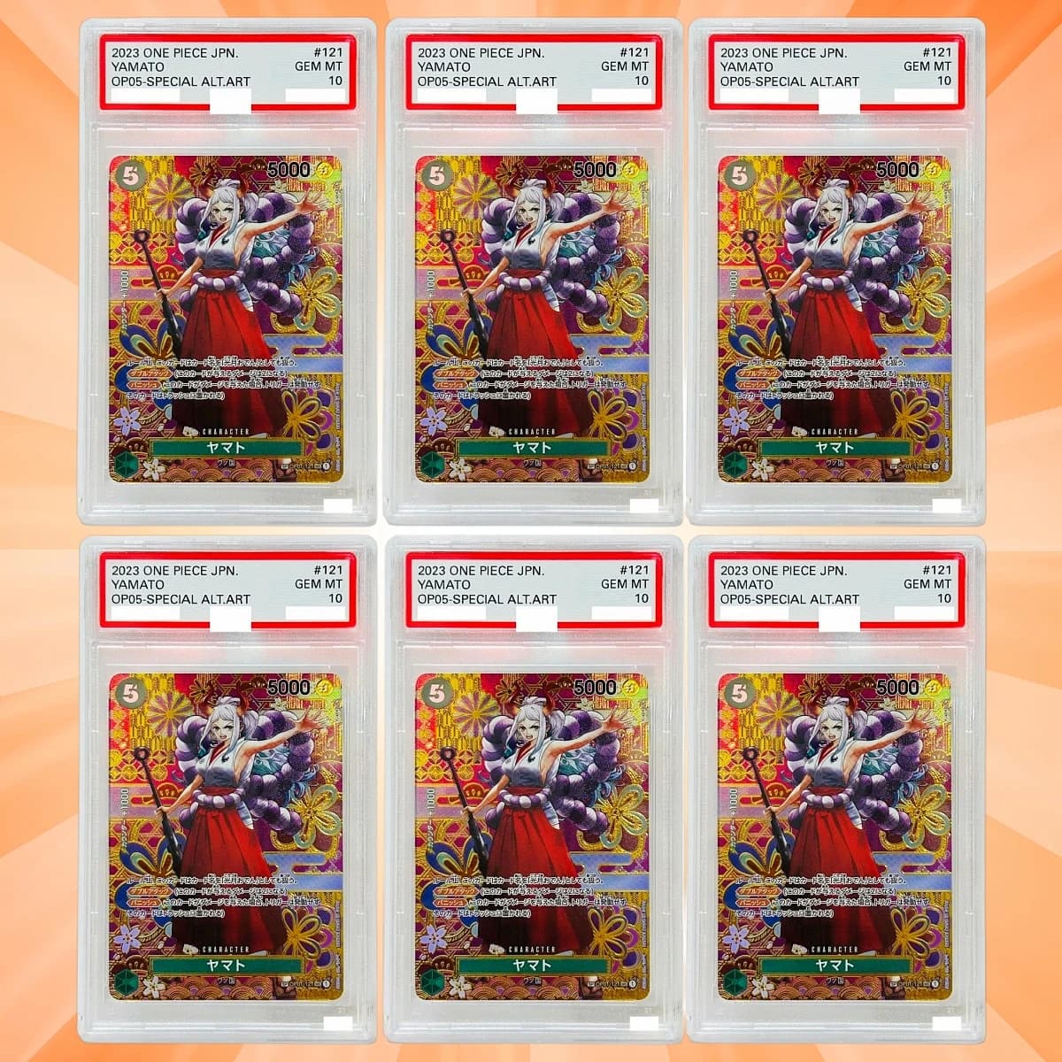 One Piece Yamato OP01‑121 Japanese Version DIY Foil Texture Cards Collectible Grade Premium Anime Collection Cards