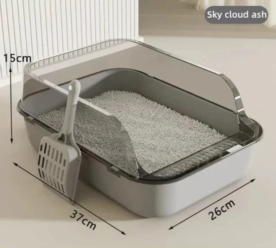 Kitty Sandbox Lettiera per gatti Semi-chiusa Vassoio per gatti antispruzzo Toilette per gatti Lavabo per pulizia Forniture Toilette per animali domestici Vassoio per gattini Padella