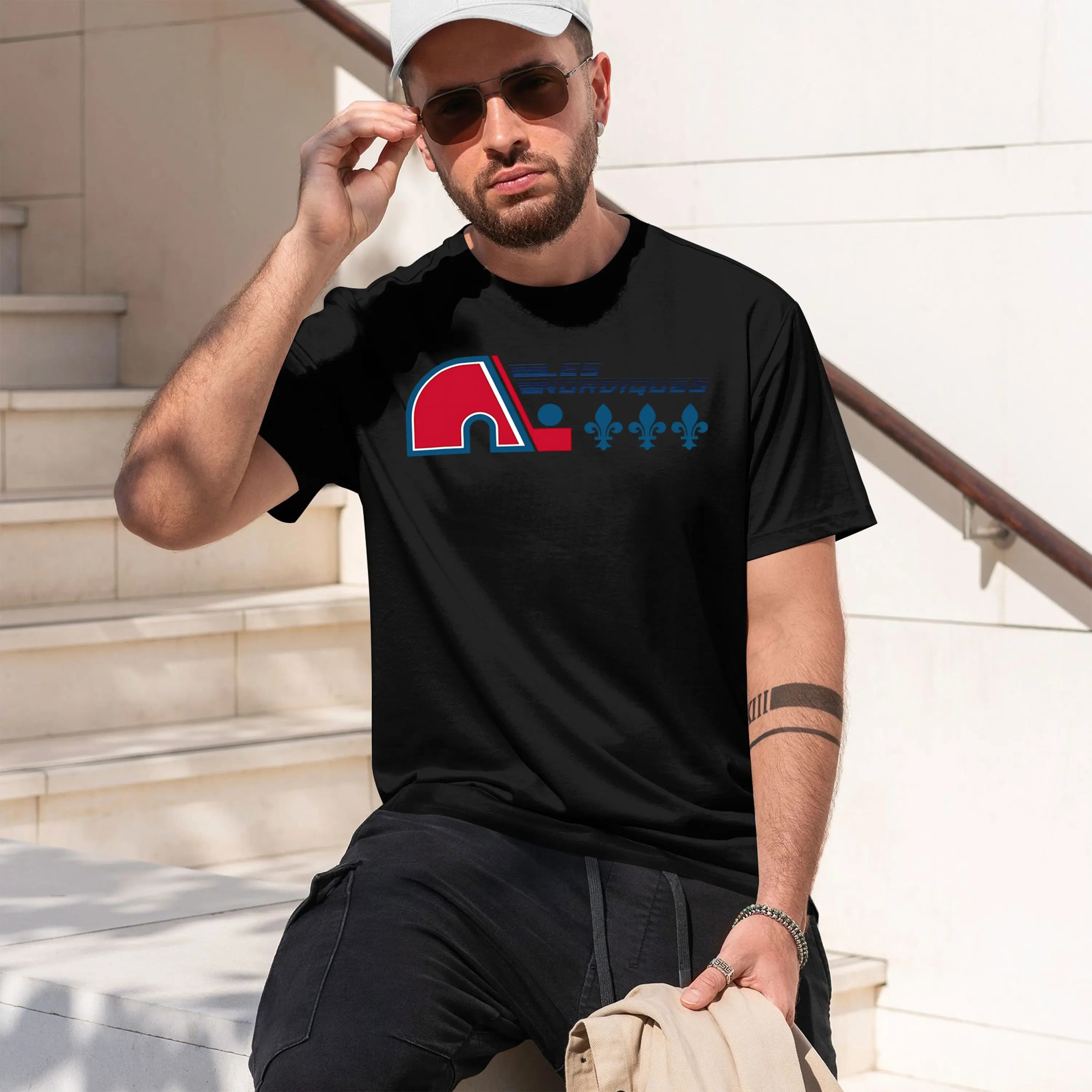 Retro Nordiques Quebec New In Military Uv Solar derby Golf 2026 Nuovo modello T-shirt girocollo a maniche corte da uomo Classic Casual Mul