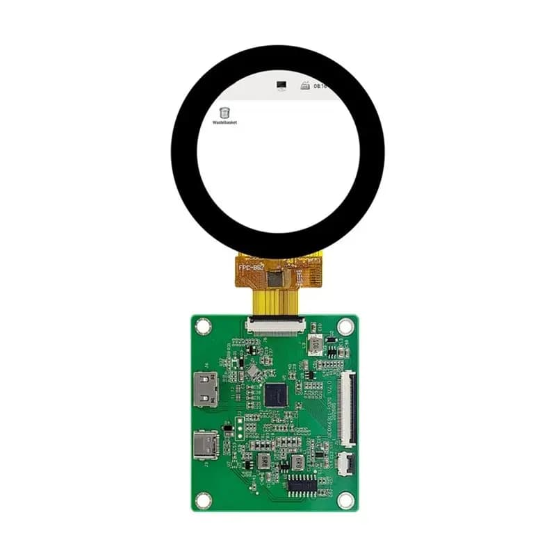 Display LCD TFT rotondo JABS-DSI con scheda driver compatibile, schermo circolare IPS HD per Raspberry Pi 5/4B