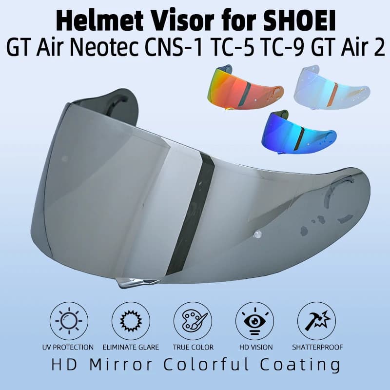 Visiera per casco per SHOEI GT Air Neotec CNS-1 TC-5 TC-9 GT Air 2 Scudo per casco Taglio UV Casco Moto Visiera Visera Parabrezza