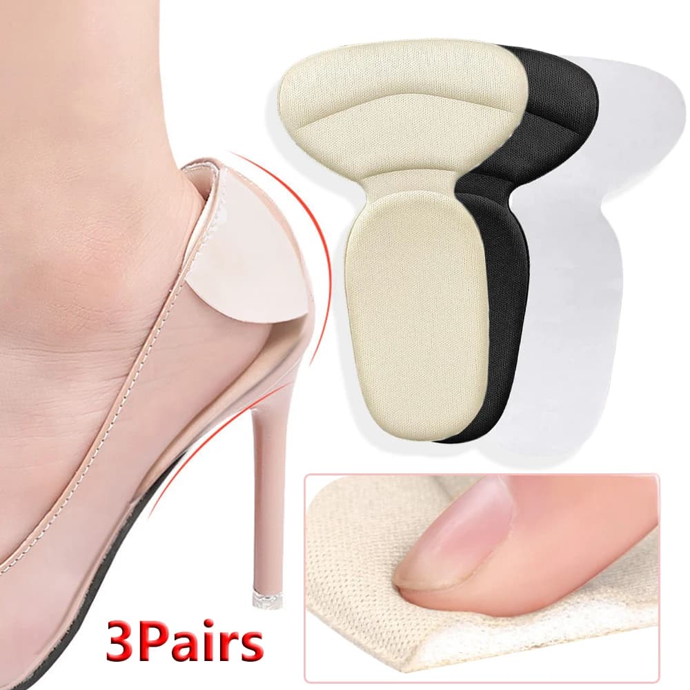 6 pezzi di cuscinetti per tallone per scarpe da donna per ridurre le dimensioni, riempitivo in spugna, adesivo per protezione del tallone, tacchi alti, solette antidolorifiche per camminare
