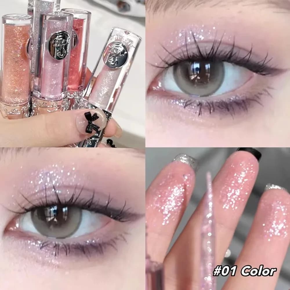 Ombretto Liquido Art Value Balletism, Glitter Fine, Ombretto ad Alta Lucentezza, Multiuso, Blush Liquido, Strumento per il Trucco Occhi