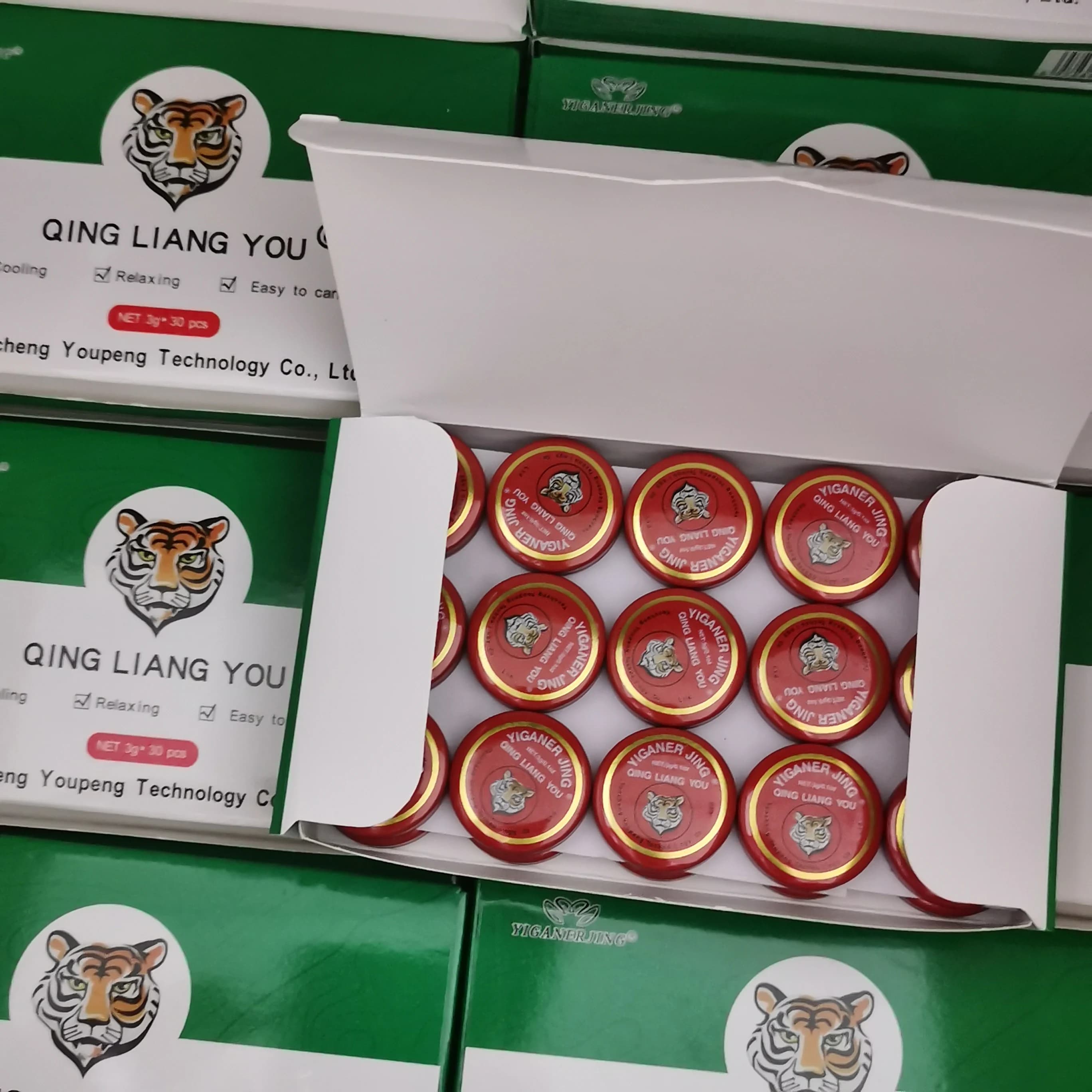 5/10/30 pieces Yiganerjing Qingliangyou Essential Balm Oil Tiger 3g