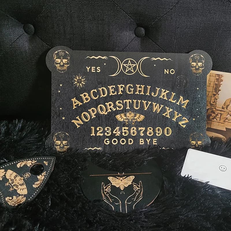 12 "Scheda Ouija Divinazione in legno Scheda a pendolo Scheda magica incisa Messaggio metafisico Kit da tavolo a pendolo della strega Commercio all'ingrosso