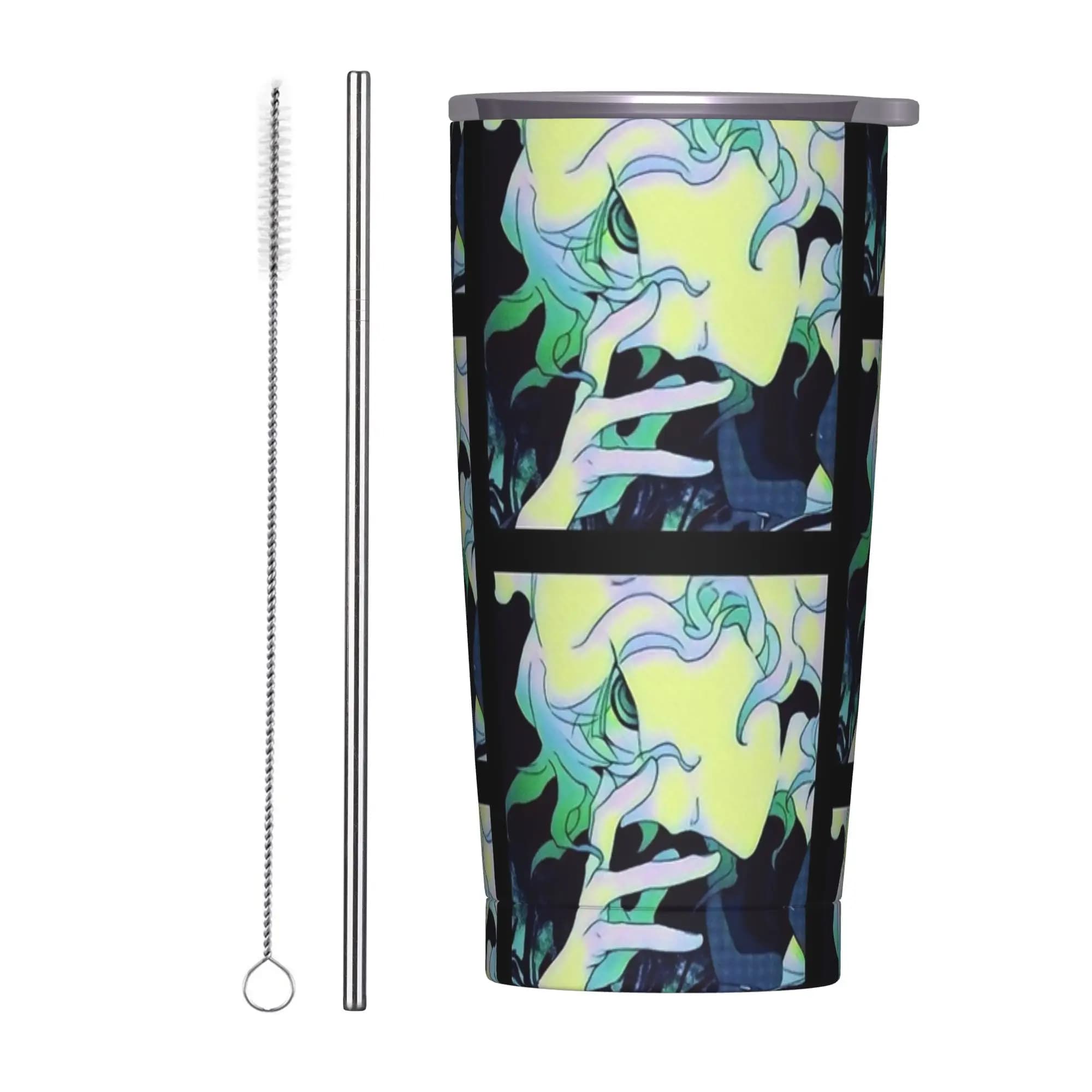Tumbler Anime di Nagito Komaeda, Tazza Termica Isolata Sottovuoto del Gioco Danganronpa, Thermos per Auto, Bottiglia d'Acqua