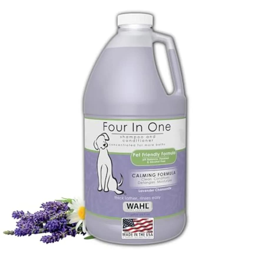 Shampoo Calmante 4-in-1 USA per Cani con Profumo di Lavanda e Camomilla - Deterge, Condiziona, Districa e Idrata - Pet Fr