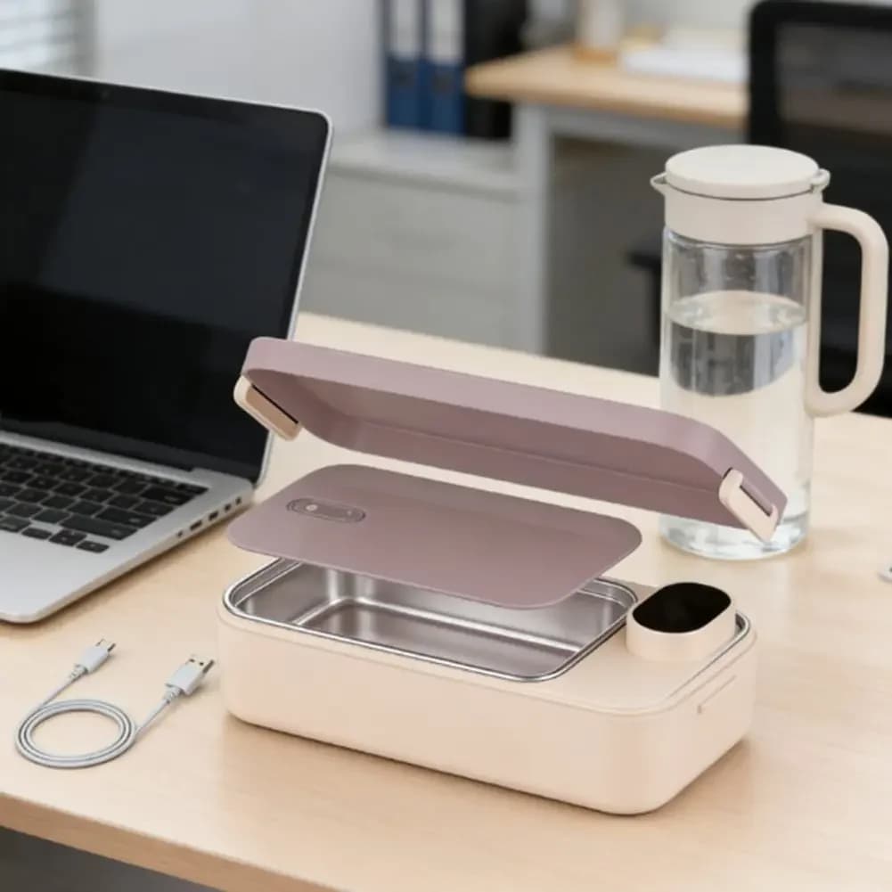 Contenitore Termico per Alimenti in Acciaio Inox con Impostazioni di Temperatura Intelligenti e Design Antiperdita 26x12x7cm per Viaggi e Lavoro