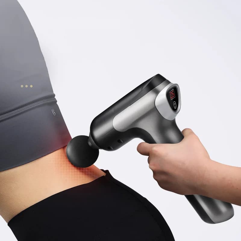 Esercizio di recupero muscolare, buona rilassamento muscolare, massaggiatore ad impatto, bastone da massaggio, pistola per fascia
