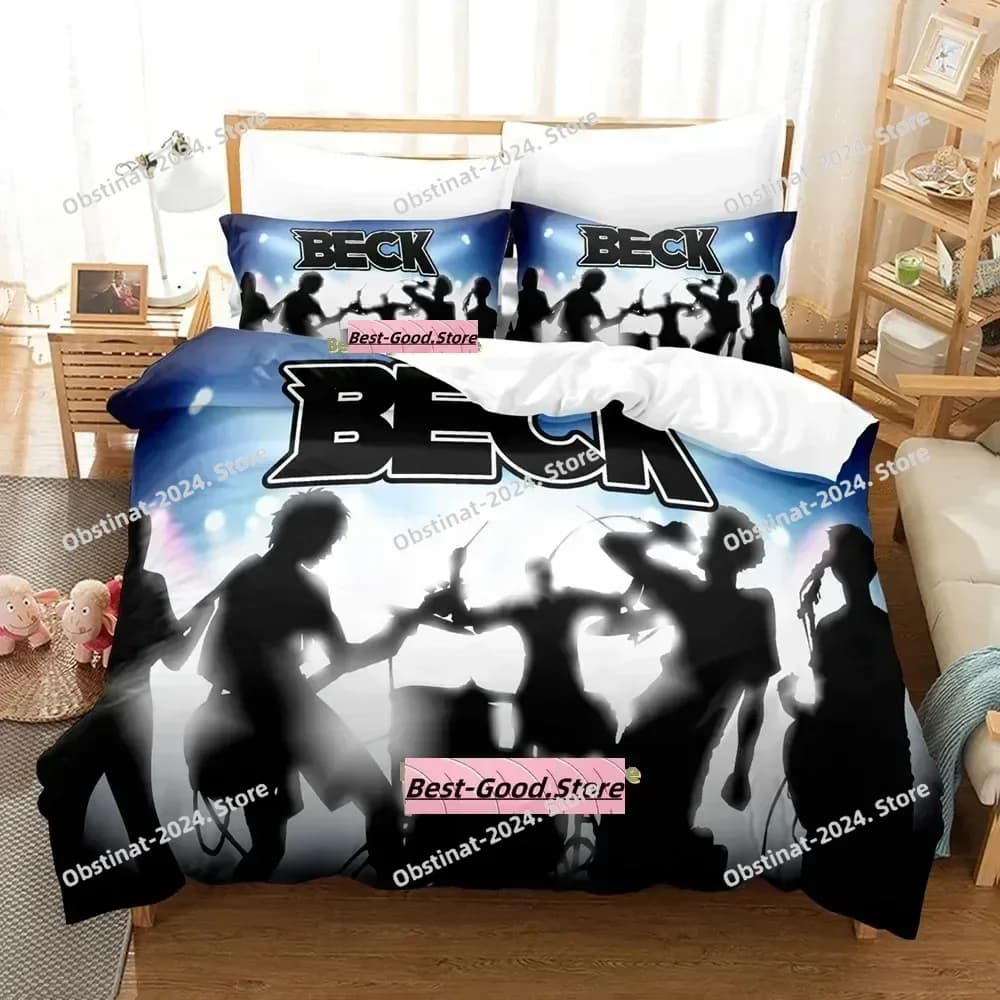 Anime Beck Set biancheria da letto Singolo Twin Full Queen King Size Set letto per bambini adulti Set copripiumino per camera da letto 2024 Set lenzuola Anime