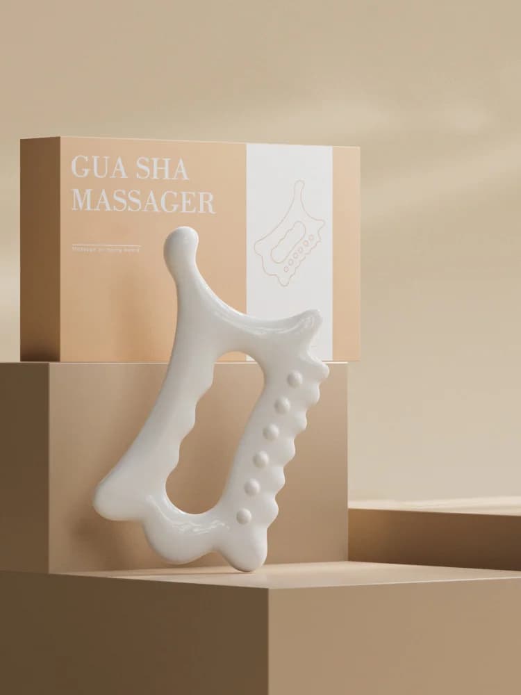 Modellamento del corpo Non ceramico Muscolo facciale Tirando gli occhi Bastone da massaggio dei punti di agopuntura Scultura del corpo Spazzola meridiana Raschietto per lo stomaco