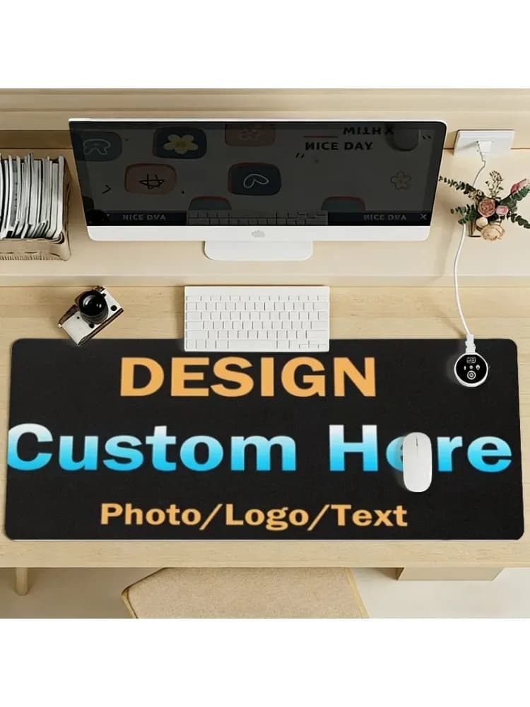 Tappetino per Mouse Extra-Large Personalizzato con Stampa - Antiscivolo, Adatto per Ufficio, Gaming, Lavoro al Computer, Spesso e Lavabile