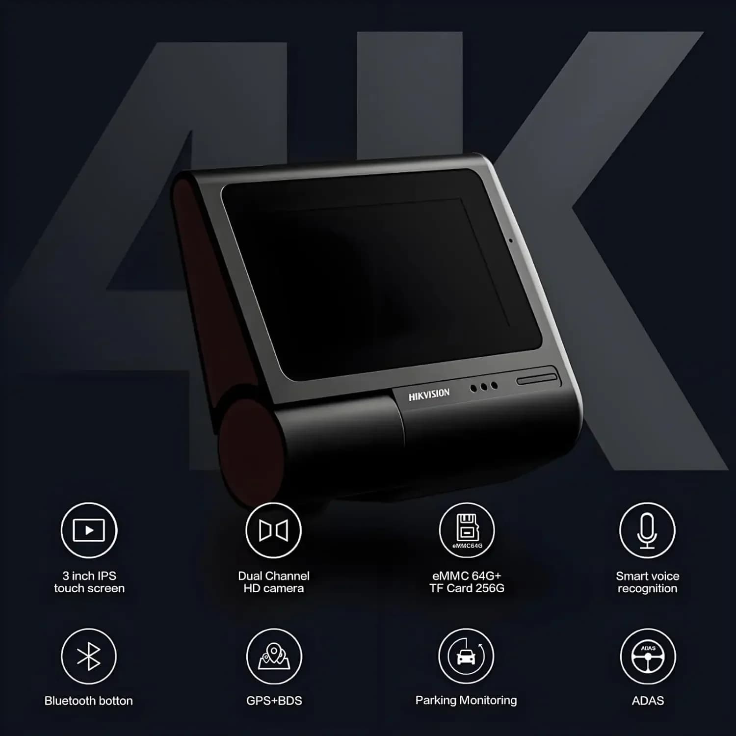 For G2PRO Dashcam 102 Angle 4K + 1080P STARVIS Sensor ADAS+GPS Night Vision 5GHz Wi-Fi Parking Monitoring WiFi App