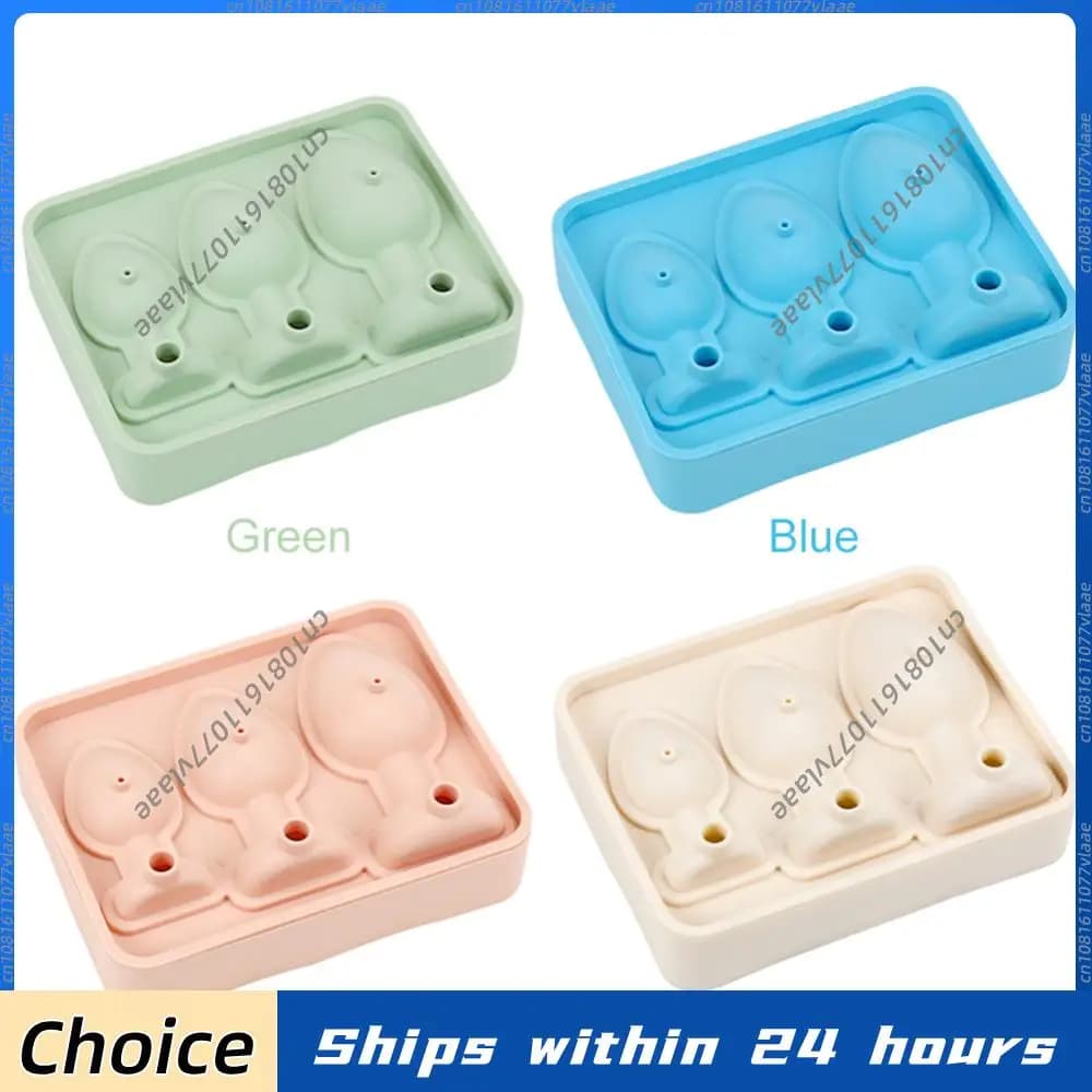 Stampo per cubetti di ghiaccio a forma di plug anale in silicone, riutilizzabile, divertente, per torte, cioccolato e caramelle fai da te