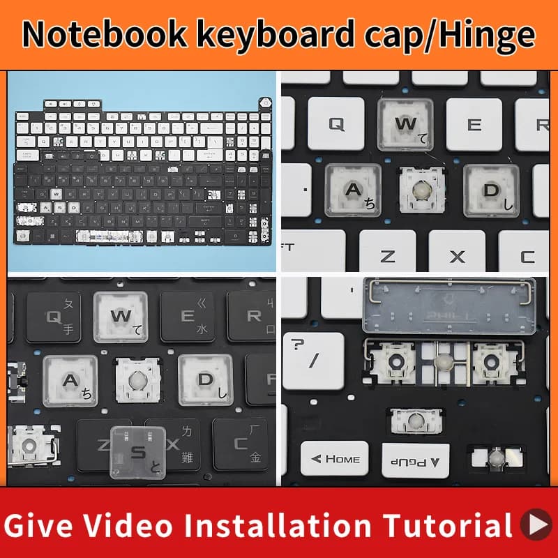 Keycap replacement Keycap Keychain Hinge for Asus TUF Gaming 8 F15 FX506 FA506II FX506H F17 FA706 FA706U FX706 FX706U Keypad