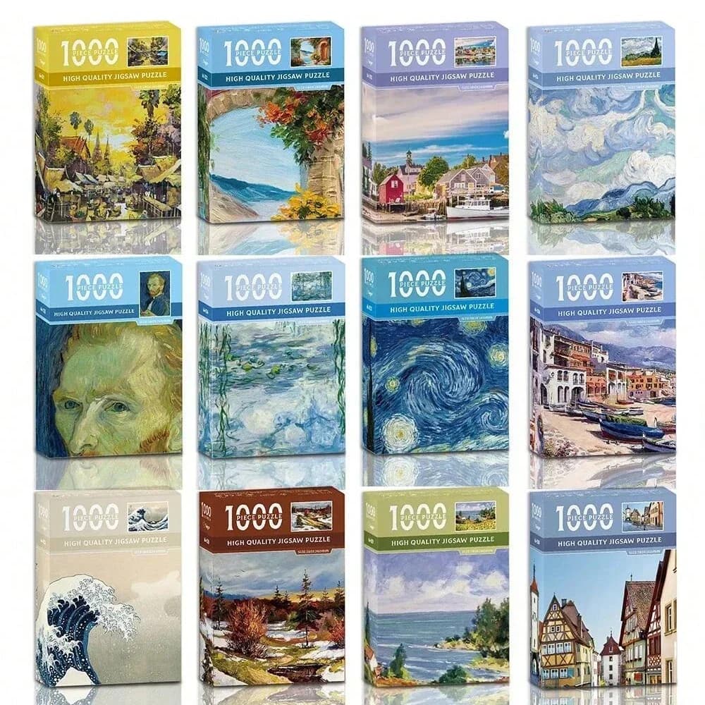 38*26 cm Mini Jigsaw Puzzle 1000 Pezzi per Adulti Famosa Pittura A Olio Van Gogh Puzzle Regalo Di Natale Giocattolo Giocattoli Educativi