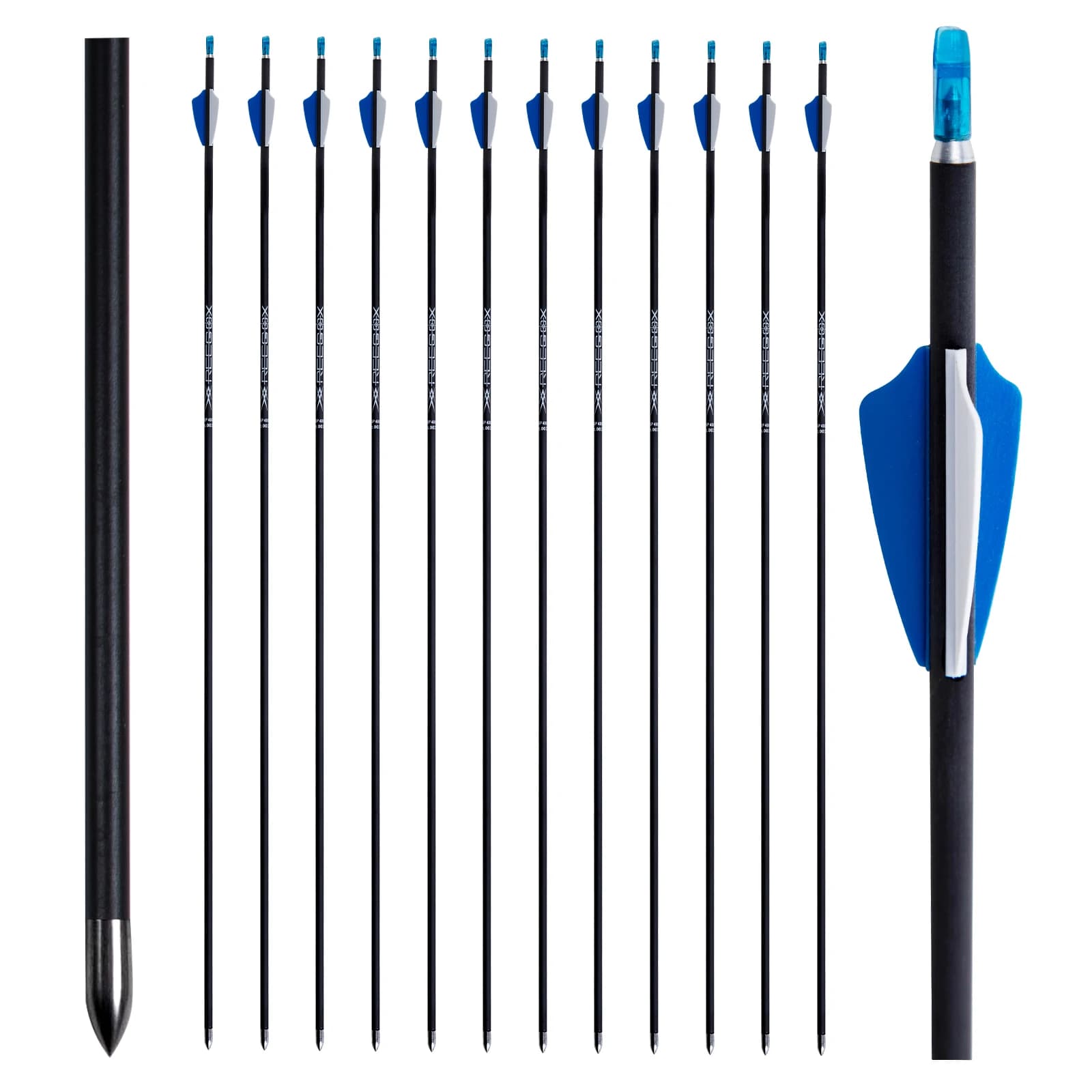 Frecce in carbonio id4.2mm Arco da caccia e frecce Accessori per tiro con l'arco ideali per arco ricurvo