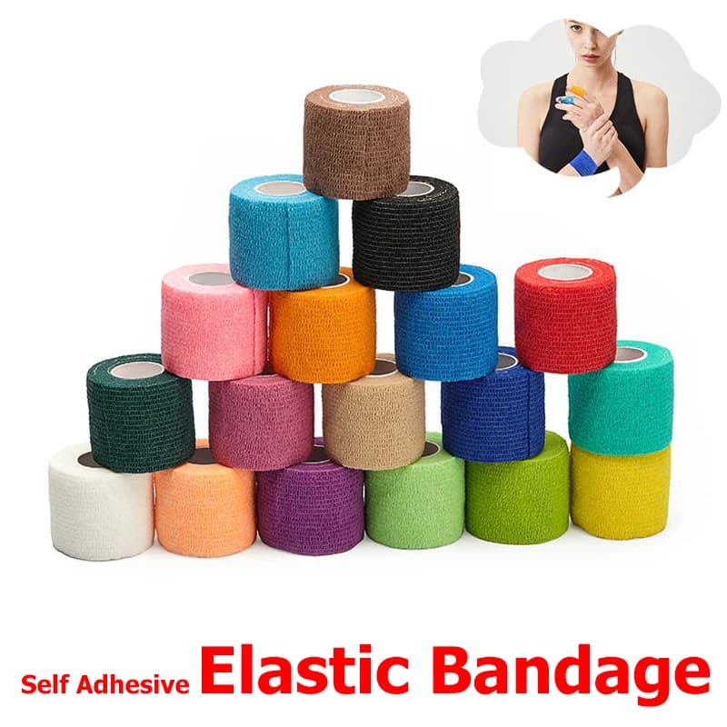 1/10 Rotoli di Nastro Adesivo Elastico per Atletica, Benda Autoadesiva Elastoplast per Supporto Ginocchio, Dita, Caviglia, Palmo, Spalla