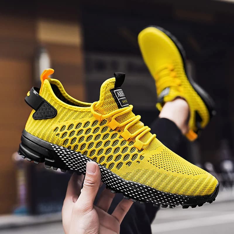 YRZL Men's Running Shoes 2024 Men's Gymnastics Shoes Mesh Breathable Outdoor Tennis Walking Sneakers for Men Plus Size 40-47